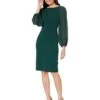Vince Camuto Signature Stretch Crepe Bodycon With Chiffon Balloon Sleeve -Clothing Line Store 61PhdfPUStL. AC SR736920