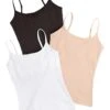 PACT Organic Cotton Shelf Bra Camisole 3-Pack -Clothing Line Store 61a6MFuTf2L. AC SR736920