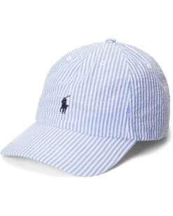 Polo Ralph Lauren Kids Cotton Seersucker Ball Cap (Big Kids)