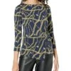 MICHAEL Michael Kors Chain Twist 3/4 Sleeve Top 2 MICHAEL Michael Kors Chain Twist 3/4 Sleeve Top -Clothing Line Store 819O8ydNpML. AC SR736920