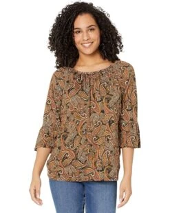 MICHAEL Michael Kors Paisley Flare Sleeve Top